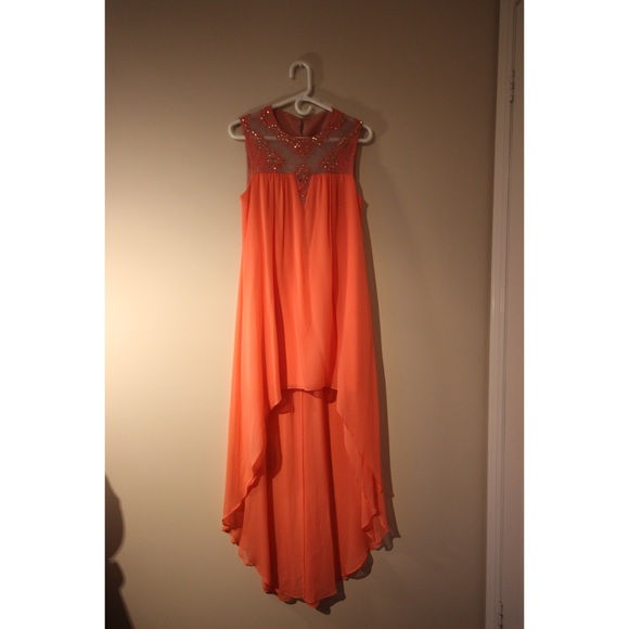 BCBG MAXAZRIA SILK HIGH-LOW DRESS - Picture 5 of 8